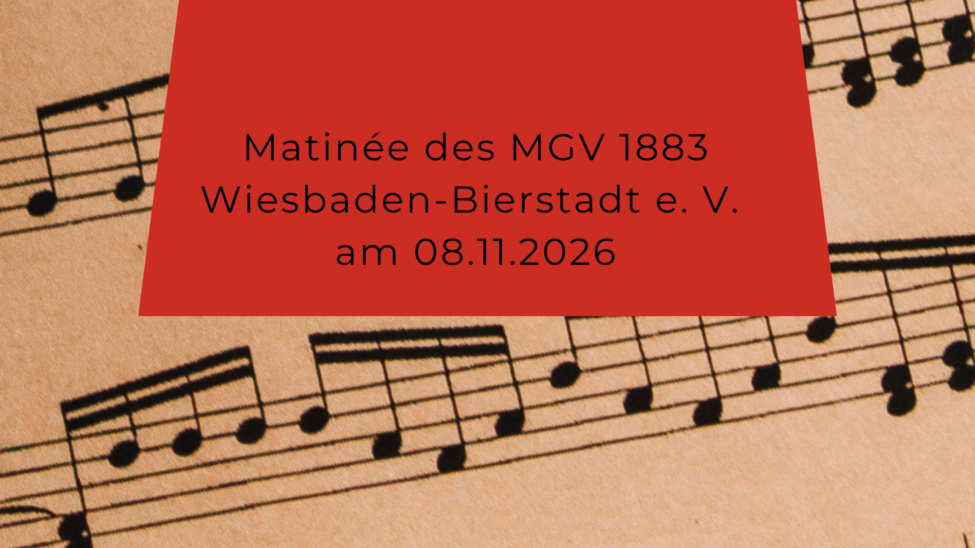 Matinée des MGV 1883 Wiesbaden-Bierstadt e. V. am 08.11.2026